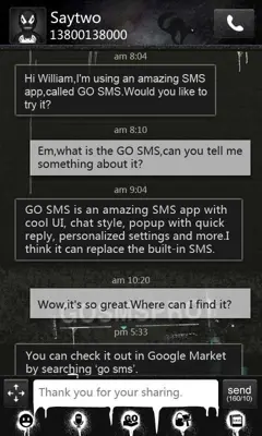 GO SMS Pro Thief Theme android App screenshot 3